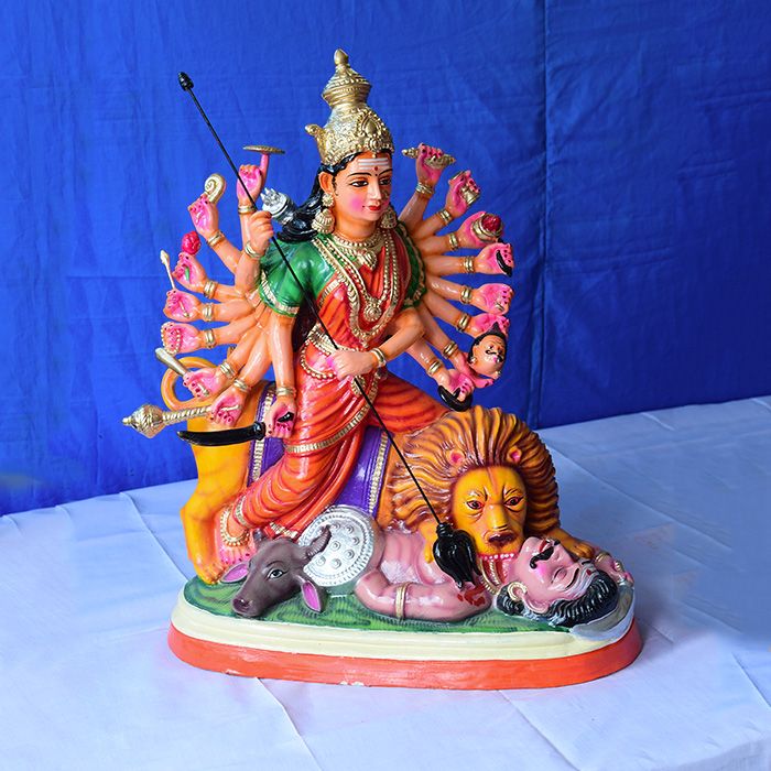 Mahishasuramardhini clay doll-Big
