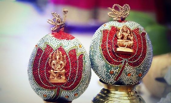 Lakshmi-Ganapathi Wedding Decorative Coconut