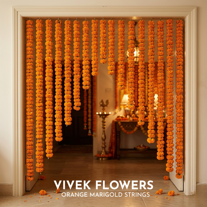 Banthipoolu / Marigolds- Orange Strings